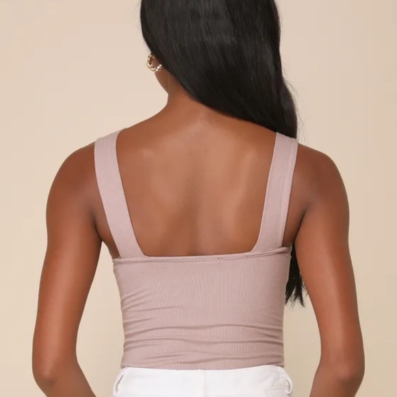 Lulus Ribbed Asymmetrical Body Suit - Picture 5 of 6